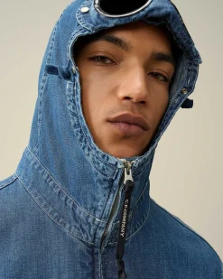 C.P. Company Blu Goggle Jacket Stone Bleach-Blue Online