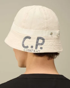 C.P. Company Bull Assi Bucket Hat Greige-Grey Sale