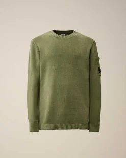 C.P. Company Chenille Cotton Knit Agave Green Cheap