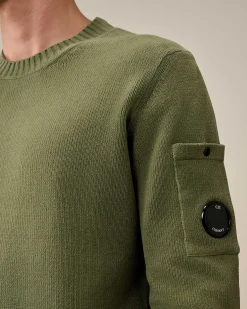 C.P. Company Chenille Cotton Knit Agave Green Cheap
