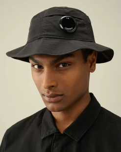 C.P. Company Chrome-R Bucket Hat Black New