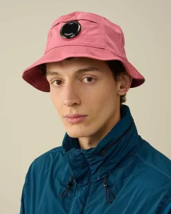 C.P. Company Chrome-R Bucket Hat Red Bud Sale