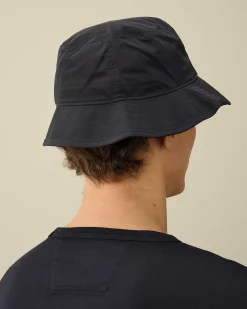 C.P. Company Chrome-R Bucket Hat Total Eclipse-Blue Best Sale