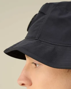 C.P. Company Chrome-R Bucket Hat Total Eclipse-Blue Best Sale
