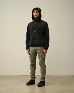 C.P. Company Chrome-R Goggle Utility Jacket Black Store