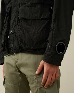 C.P. Company Chrome-R Goggle Utility Jacket Black Store