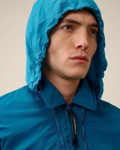 C.P. Company Chrome-R Hooded Overshirt Ink Blue Flash Sale