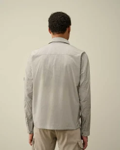 C.P. Company Chrome-R Hooded Overshirt Drizzle Grey Discount