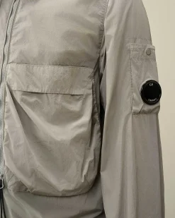 C.P. Company Chrome-R Hooded Overshirt Drizzle Grey Discount