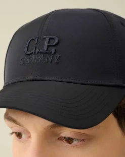 C.P. Company Chrome-R Logo Cap Total Eclipse-Blue Discount