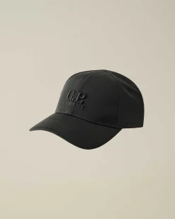 C.P. Company Chrome-R Logo Cap Black Flash Sale