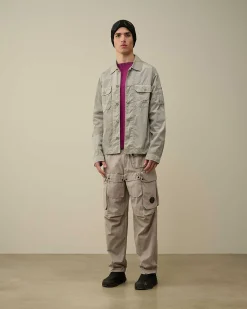 C.P. Company Chrome-R Pocket Overshirt Drizzle Grey Clearance