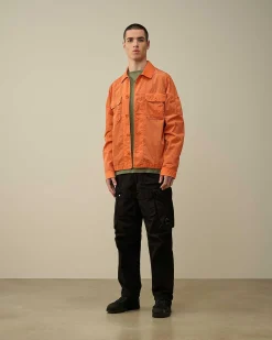 C.P. Company Chrome-R Pocket Overshirt Gold Flame-Orange Best