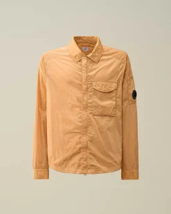 C.P. Company Chrome-R Pocket Overshirt Pastry Shell-Orange Cheap