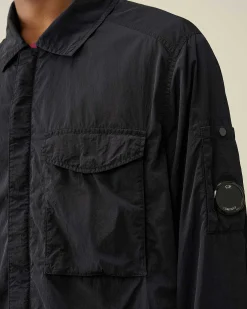 C.P. Company Chrome-R Pocket Overshirt Total Eclipse-Blue Discount