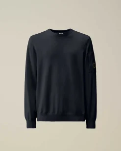 C.P. Company Cotton Crepe Jumper Total Eclipse-Blue New