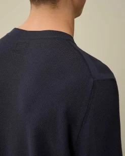 C.P. Company Cotton Crepe Knit Total Eclipse-Blue Best