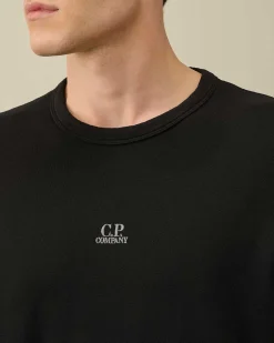 C.P. Company Cotton Fleece Mixed Sweatshirt Black Cheap
