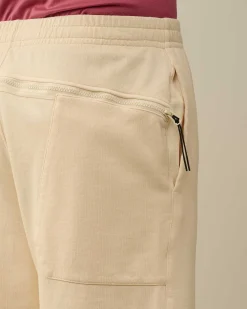C.P. Company Cotton Fleece Shorts Pistachio Shell-Beige Best Sale