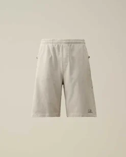 C.P. Company Cotton Fleece Shorts Drizzle Grey Shop