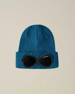 C.P. Company Cotton Goggle Beanie Ink Blue Hot