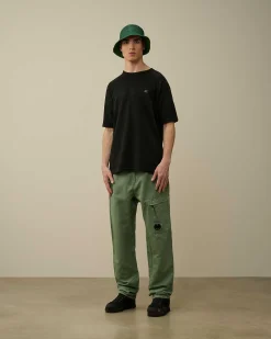 C.P. Company Cotton/Linen Regular Cargo Pants Green Bay Discount