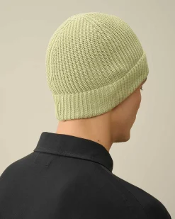C.P. Company Cotton Logo Beanie White Pear Online