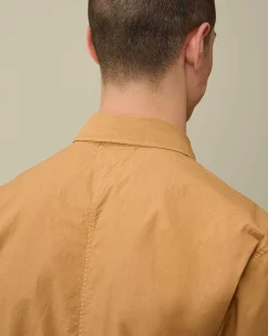 C.P. Company Cotton Popeline Pocket Shirt Pastry Shell-Orange Shop