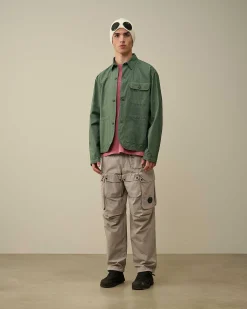 C.P. Company Cotton Popeline Workwear Shirt Duck Green Online