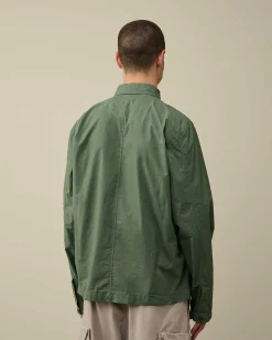 C.P. Company Cotton Popeline Workwear Shirt Duck Green Online