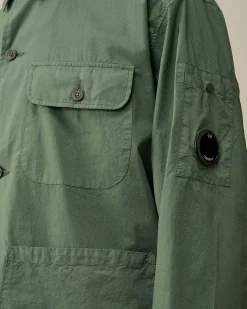 C.P. Company Cotton Popeline Workwear Shirt Duck Green Online