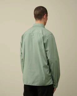 C.P. Company Cotton Rip-Stop Pocket Shirt Green Bay Outlet