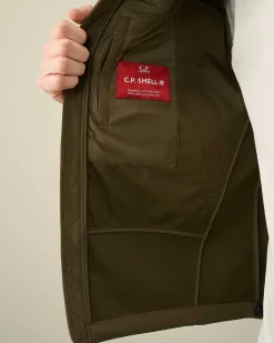 C.P. Company C.P. Shell-R Goggle Jacket Ivy Green Clearance