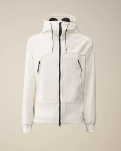 C.P. Company C.P. Shell-R Goggle Jacket Gauze White Best