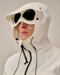 C.P. Company C.P. Shell-R Goggle Jacket Gauze White Best