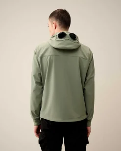 C.P. Company C.P. Shell-R Goggle Jacket Agave Green Fashion