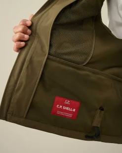 C.P. Company C.P. Shell-R Utility Vest Ivy Green Discount
