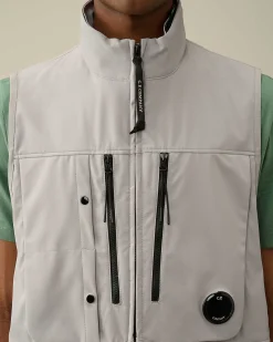 C.P. Company C.P. Shell-R Utility Vest Drizzle Grey Clearance