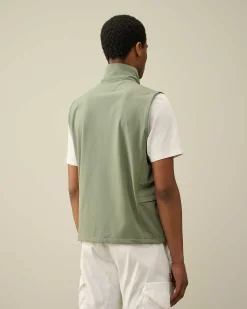 C.P. Company C.P. Shell-R Utility Vest Agave Green New