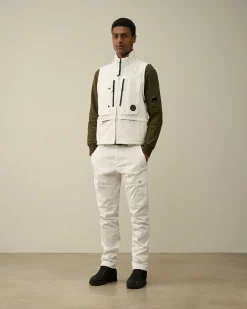C.P. Company C.P. Shell-R Utility Vest Gauze White Sale