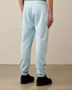 C.P. Company Diagonal Raised Fleece Cargo Sweatpants Starlight Blue Flash Sale