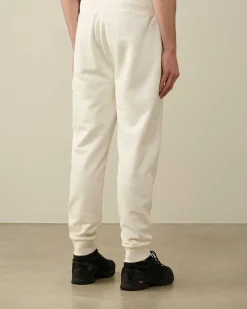 C.P. Company Diagonal Raised Fleece Cargo Sweatpants Gauze White Best