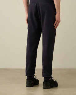 C.P. Company Diagonal Raised Fleece Cargo Sweatpants Total Eclipse-Blue Best Sale