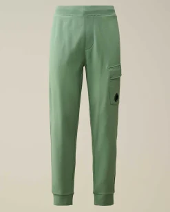 C.P. Company Diagonal Raised Fleece Cargo Sweatpants Green Bay Hot