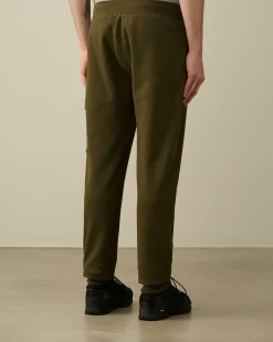 C.P. Company Diagonal Raised Fleece Cargo Sweatpants Ivy Green Shop