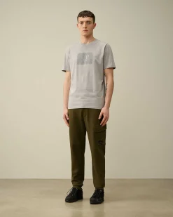 C.P. Company Diagonal Raised Fleece Cargo Sweatpants Ivy Green Shop