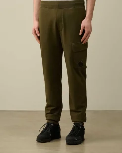 C.P. Company Diagonal Raised Fleece Cargo Sweatpants Ivy Green Shop