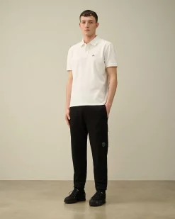 C.P. Company Diagonal Raised Fleece Cargo Sweatpants Black Best Sale