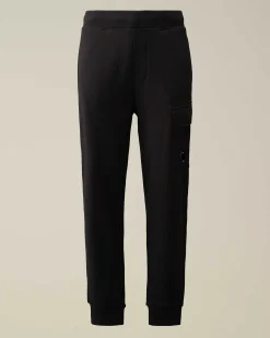 C.P. Company Diagonal Raised Fleece Cargo Sweatpants Black Best Sale