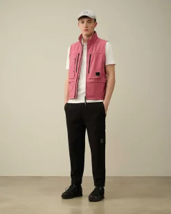 C.P. Company Diagonal Raised Fleece Cargo Sweatpants Black Best Sale